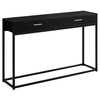 Monarch Specialties Accent Table - 48"L / Black / Black Metal Hall Console I 3512